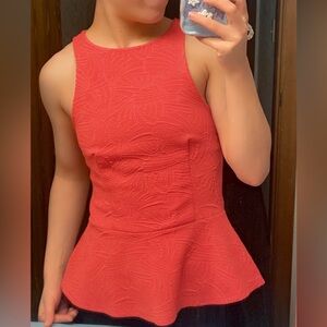 Elegant Express Coral Peplum Top